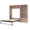 Bestar Cielo Full Murphy Bed and Shelving Unit with Drawers (89W), Rustic Brown & White 80892-000009 - alternate 5